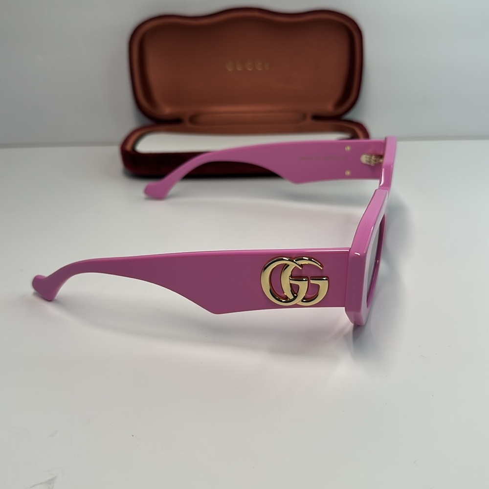 Authentic- NEW GUCCI GG1421S 004 PINK WOMEN SUNGLASSES GUCCI - Picture 10 of 16